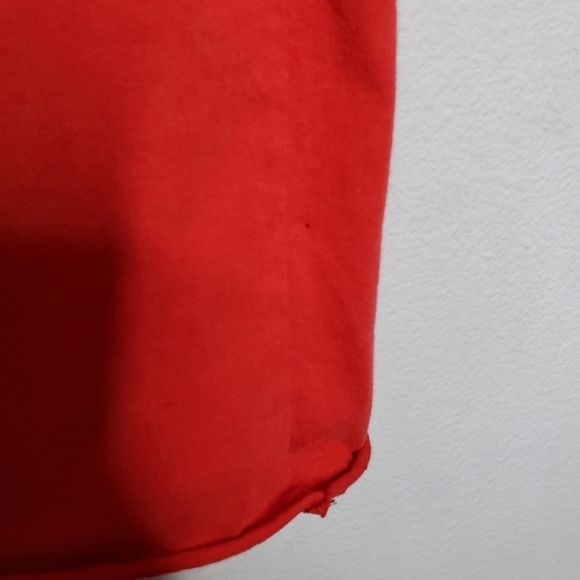 Zara Trafaluc Red Faux Pearl Distressed T-Shirt - Picture 10 of 10